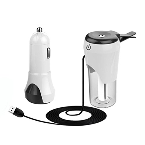 Fabal Car Portable Ultrasonic Humidifier Support Mobile Phone Charging And The Humidifying Function (White) - B06Y3Z3YMS